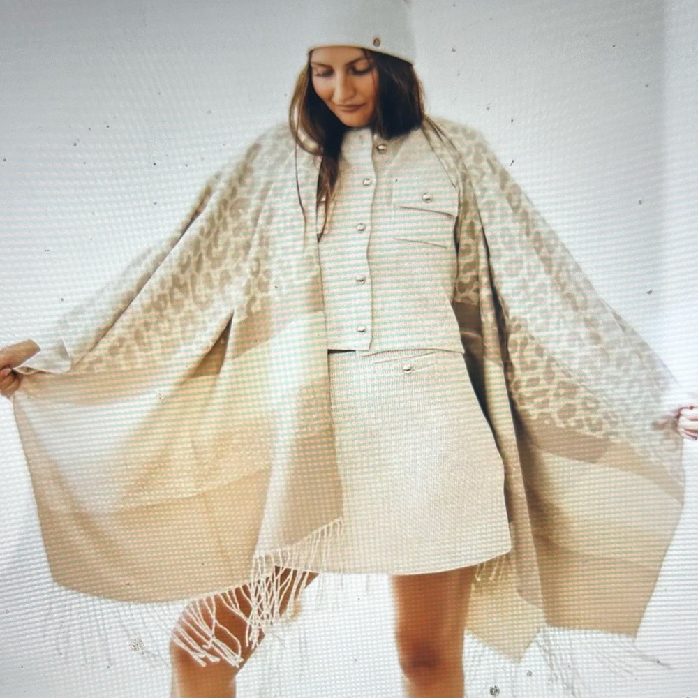 Leopard Cashmere & Acrylic Shawl by Pretty Simple